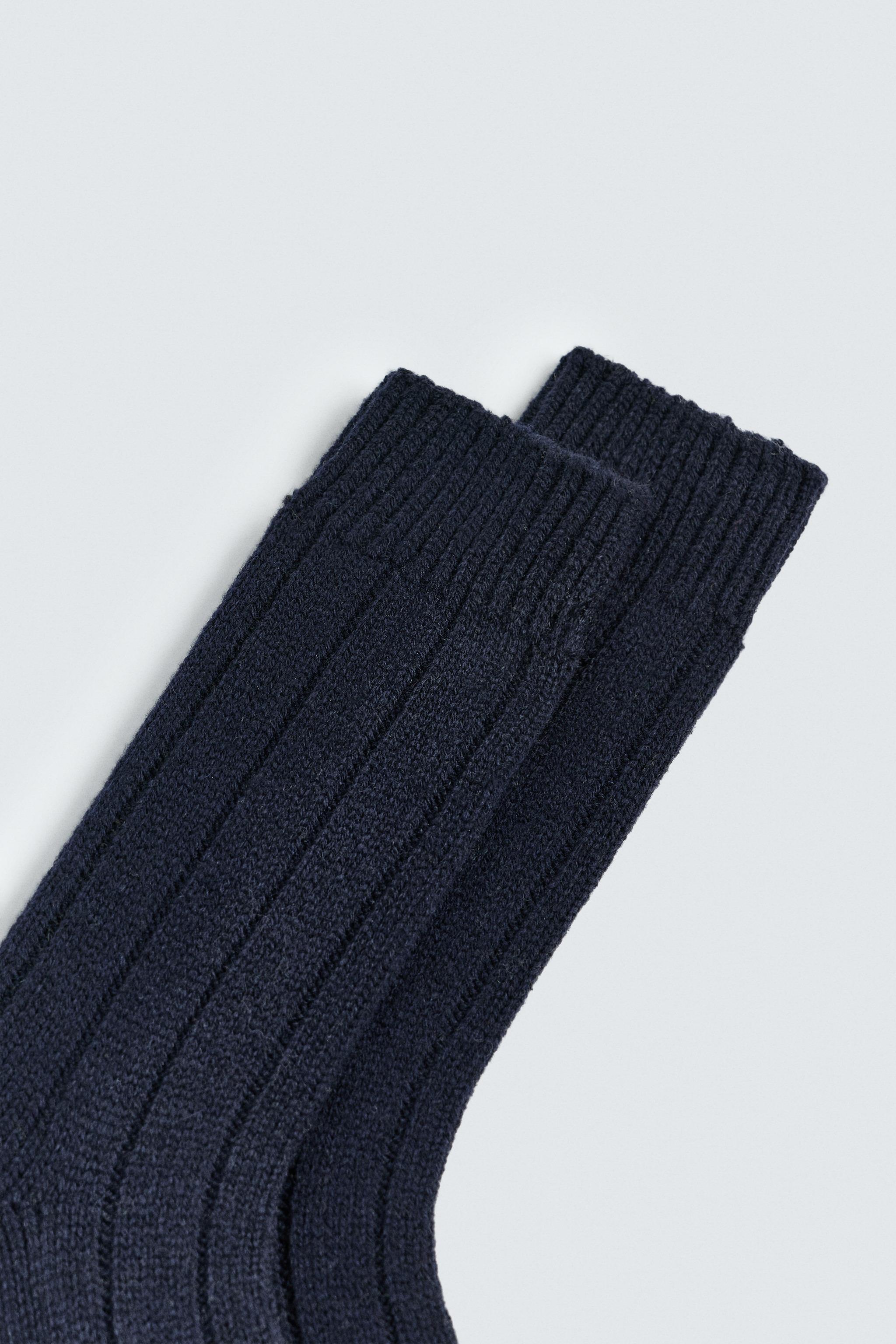 CHAUSSETTES CÔTELÉES EN MÉLANGE DE LAINE AARON LEVINE X ZARA